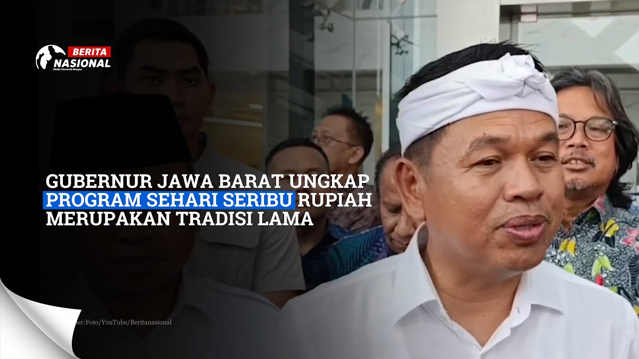 Gubernur Jawa Barat Ungkap Program Sehari Seribu Rupiah Merupakan Tradisi Lama