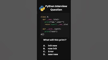 Day 28 | Python Interview Questions | __new__ vs __init__ 🔥 #python #coding #shorts