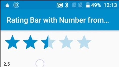 Rating Bar With Rating Number from Sketchware