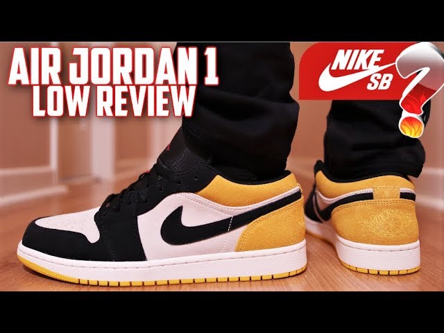 jordan 1 low yellow on feet