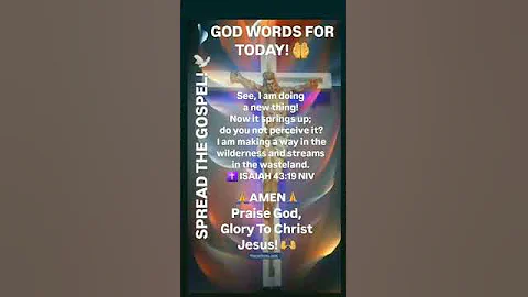 God Words For Today! Isaiah 43:19 🙏✝️🕊 #god #love #life #jesus  #bibleverse #motivation #shorts