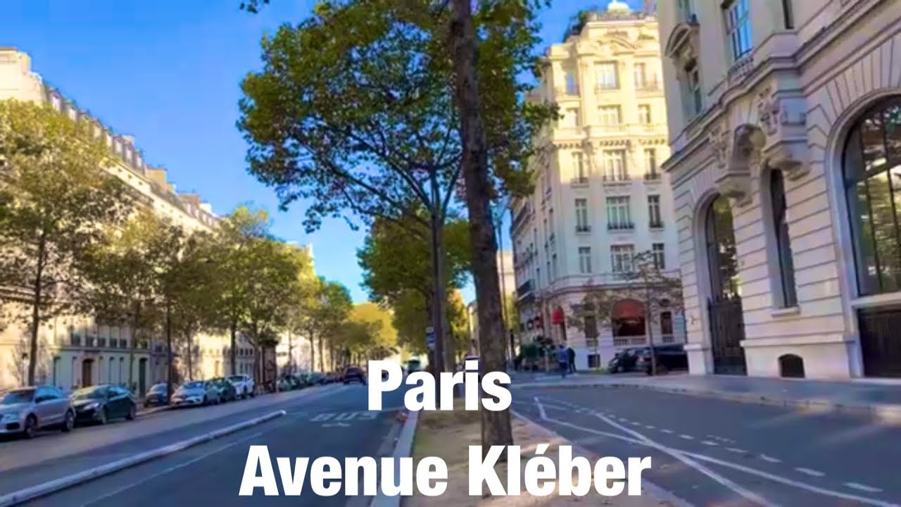 Paris city walks Avenue Kléber Paris, France 4K - YouTube