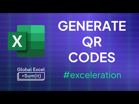 Generate QR codes from a set of URLs in Excel