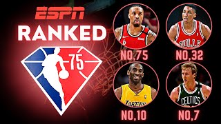 NBA 75 Greatest Players Ranked by ESPN | NBA Ranking