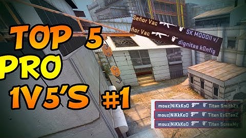 CS:GO - TOP 5 Pro 1v5 Clutches #1.. ft Flusha, Pyth, Roca & More