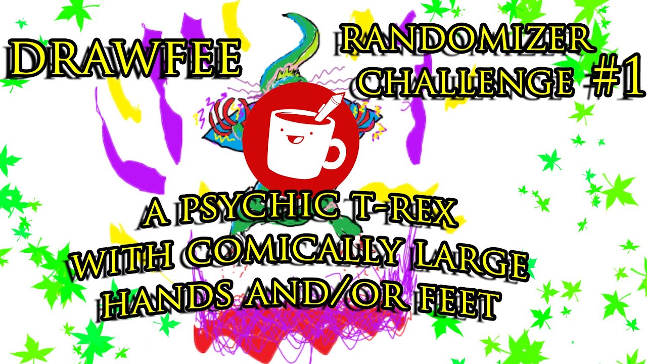 Drawfee Randomizer Challenge #1 [MS Paint] "A Psychic T-Rex with Comically Large Hands and/or Feet"