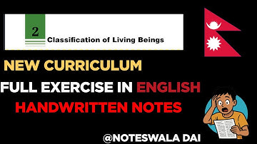 Class 10 Science Chapter 2: Classification of Living Being in English | Exercise 2082