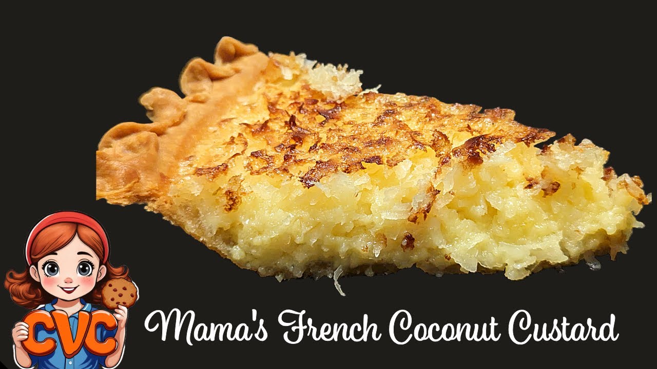 Old Fashioned Coconut Custard Pie - Classic Buttermilk Recipe - FRENCH COCONUT PIE