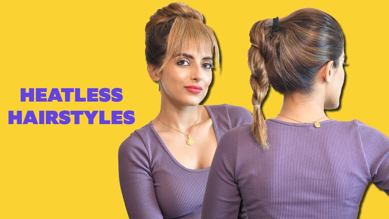 15 Easy 5 Minute Hairstyles  5 Minute Heatless Hairstyles  YouTube