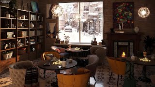 Winter Coffee Shop Ambience  Smooth Jazz Music for Winter/Cold Season ❄ (3Hour Playlist)