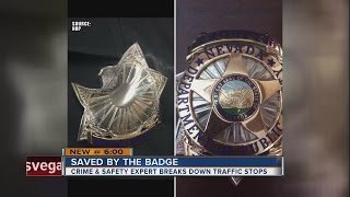 UPDATE: Nevada Highway Patrol tweets pic of badge that stopped bullet