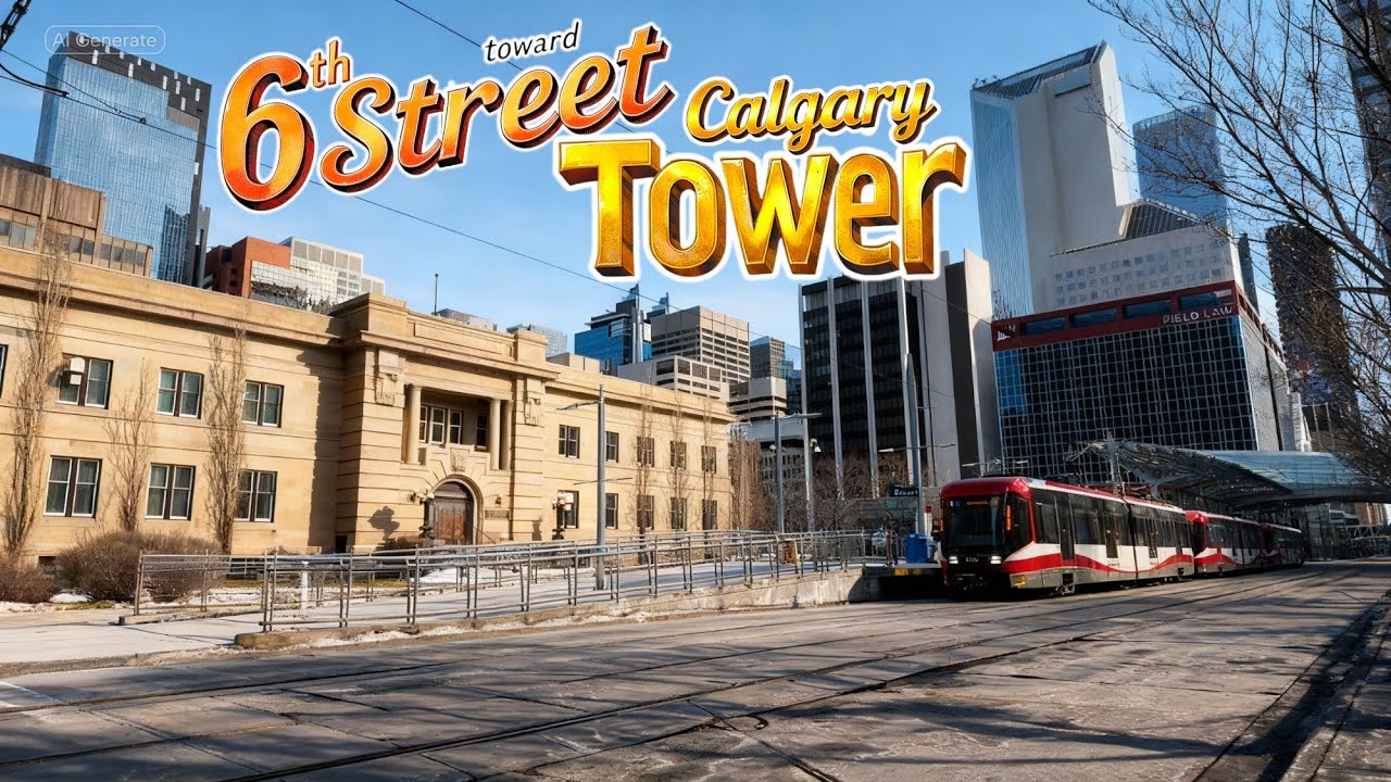 Full Downtown Calgary Walk 🇨🇦 | 6th Street to Calgary Tower