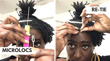 How to Re-Tie/Interlock Micro Locs (VERY DETAILED) 3 point - 2 point Rotation #microlocs #locs
