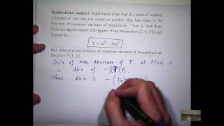 Application of gradient: temperature example