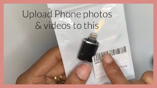 Use a USB Connector for mobile devices photos & videos to your flash drive