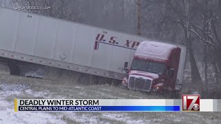 7 dead on slick roads as winter storm hits parts of US
