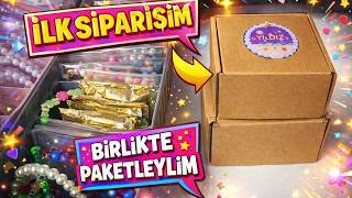İLK SİPARİŞİM!! BİRLİKTE PAKETLEYELİM SİPARİŞ PAKETLEME!!!📦🎊🎉🎁#siparişpaketleme #sipariş