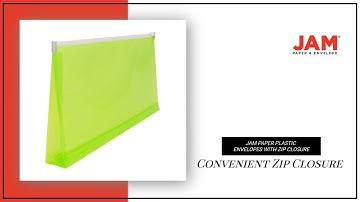 921Z1li Plastic Envelopes with Zip Closure - #10 Booklet Wallet - 5 x 10 - Lime Green - 12/Pack