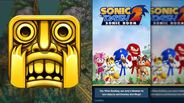 Temple Run Vs Sonic Dash 2 Sonic Boom - Endless Run Gameplay (Android/iOS)