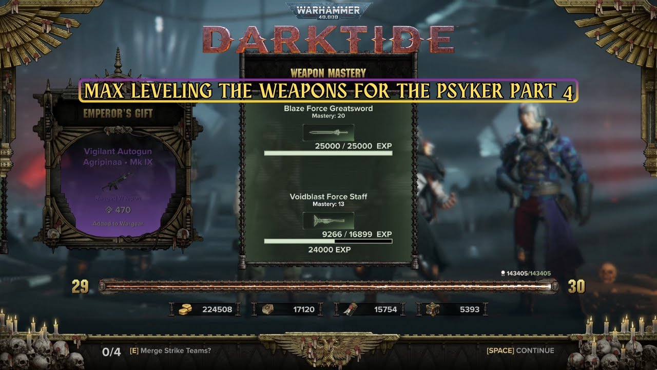 Warhammer 40k Darktide: Max leveling all the weapons for the Psyker [Part 4]