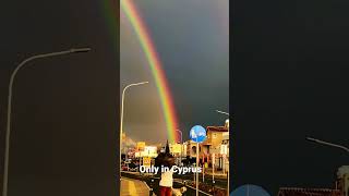 Beautiful rainbow over Cyprus #cypruslife #nature #rainbow #sunset