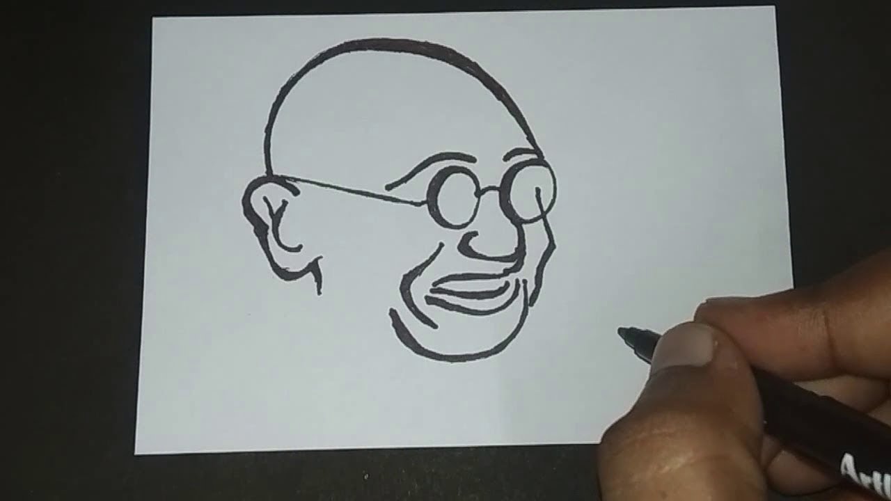 Featured image of post How To Draw Mahatma Gandhi Easy For Kids