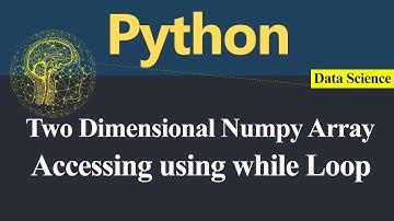 Accessing Numpy Two Dimensional Array using while Loop in Python (Hindi)