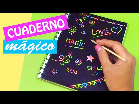 Libreta Mágica Argollada Hojas Negras Para Niños.