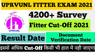 UPRVUNL fitter TG2 Cut-Off 2021 after answer key✨Result date update और Document verification Date