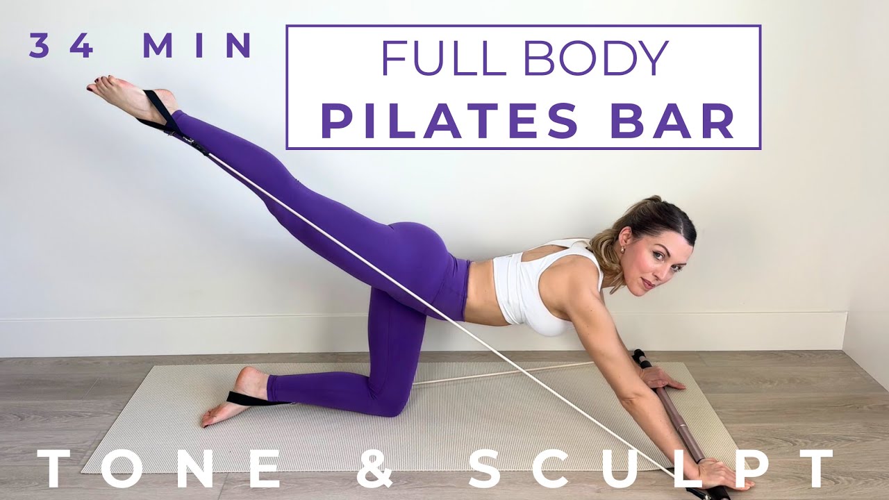 34-Min Pilates Bar Workout | Full Body Tone & Sculpt | At-Home Reformer Style