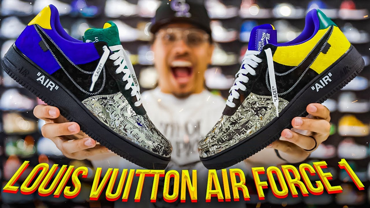 $20,000 Louis Vuitton Nike Air Force 1 Silver Toe By Virgil Abloh FIRST  LOOK 