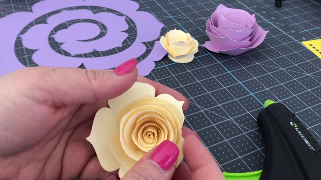 How To Make Small 3D Paper Roses (Paper Flowers) With Cricut | atelier ...