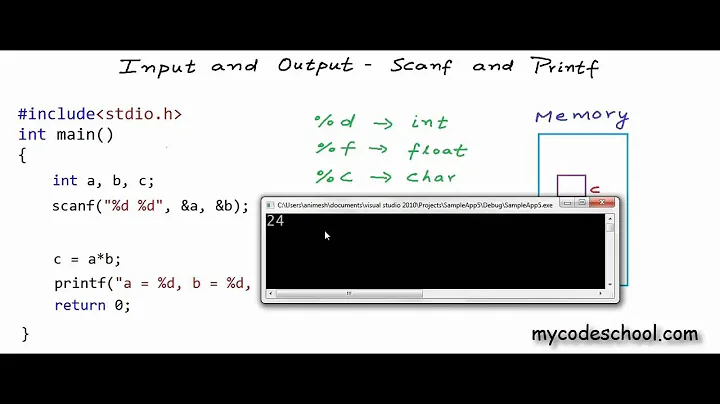 Input and Output:  Printf and Scanf - C Programming Tutorial 06