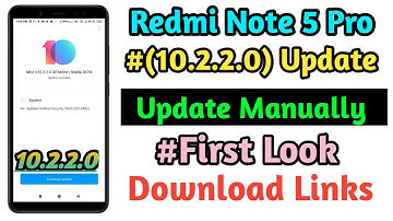 Redmi Note 5 pro (10.2.2.0) stable Update || How to Update Manually 10.2.2.0 update