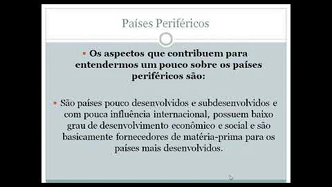 O que caracteriza exatamente os chamados países Semiperiféricos?