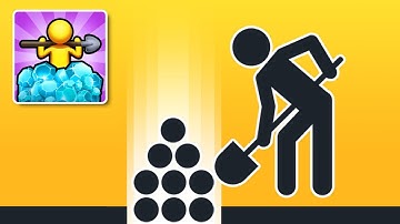 ⛏️ Dig Deep - Gameplay #1 Tutorial Hole 1 Mining Money (iOS, Android)