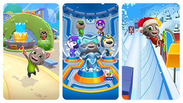 Ice Bolt Tom Talking Tom Hero Dash vs Tom Talking Tom Blast Park vs Santa Tom Talking Tom Gold Run