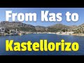 Ferry from Kaş Turkey to Greece Island Kastellorizo 2022 - Only 20 minutes from Turkey to Greece! 4К