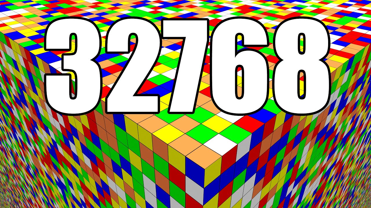 Large Scale Rubik s Cube Simulation Solving 32768 Layers YouTube
