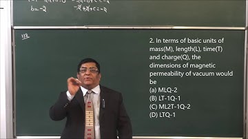 NEET-18 Unit and dimensions(2017) Pradeep Kshetrapal channel