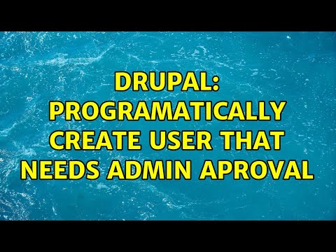 Drupal: Programatically create user that needs admin aproval