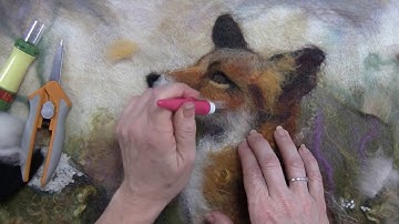 2D Wet Felted Fox - Part Three: Finishing with the Needle