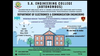 Webinar on "Internet of Things-Concepts,Applications & Impact" | SAEC ECE