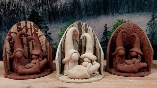 Gnome Nativities (hand-built pottery tutorial)!