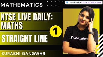 NTSE Live Daily - Maths: Straight Line | L 1 | Surabhi Gangwar