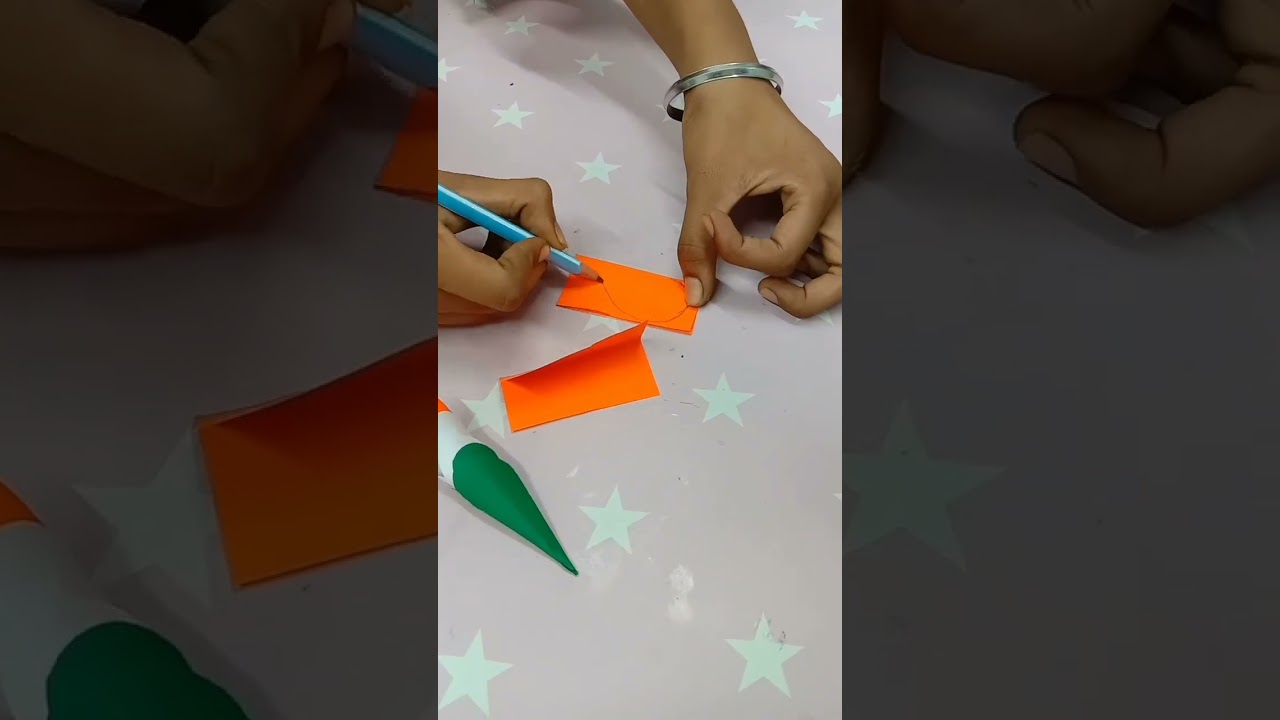 how to make indian tricolor badge / indian tricolor badge ideas - YouTube