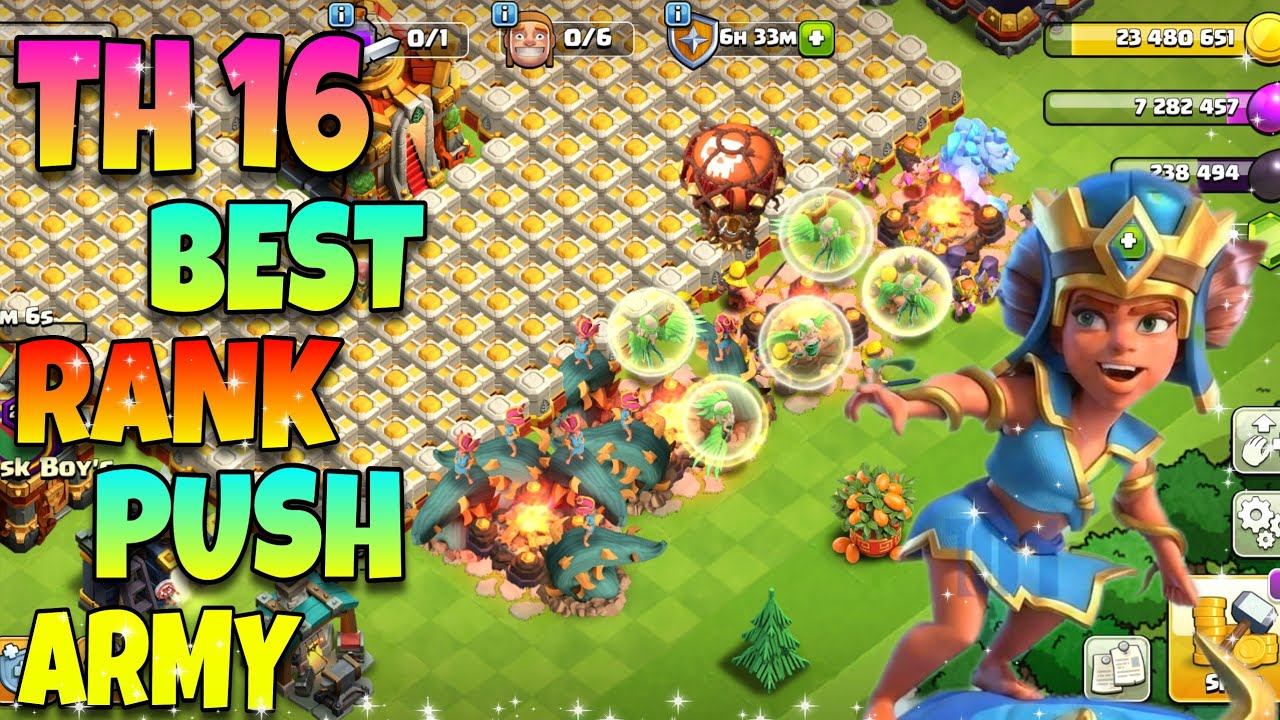 Town Hall 16 Best Rank Push Army Strategy 😮 Dragon 29 এ Promote পেলাম 😬 সহজ Root Rider Army 🙂 Coc 