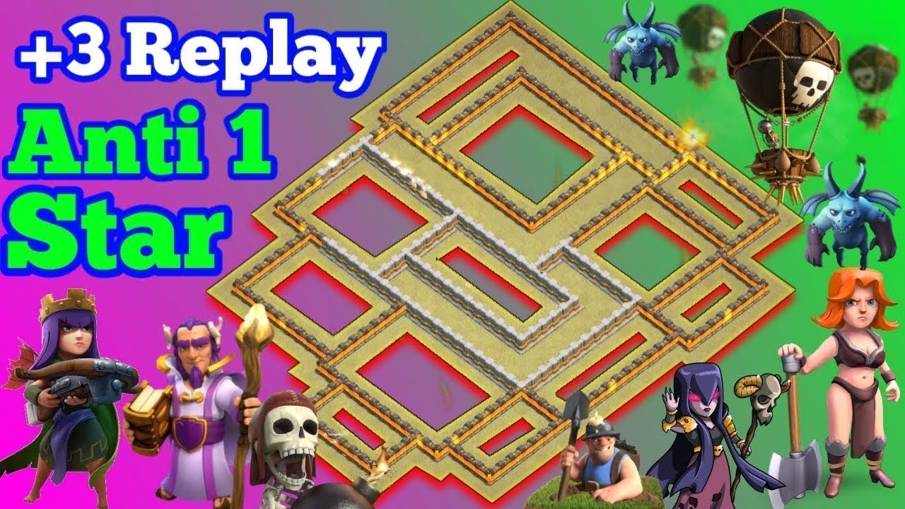 TOP!! TH11 War Base 2018 Anti 1 Star/Anti 2 Star With Replay Anti Everything