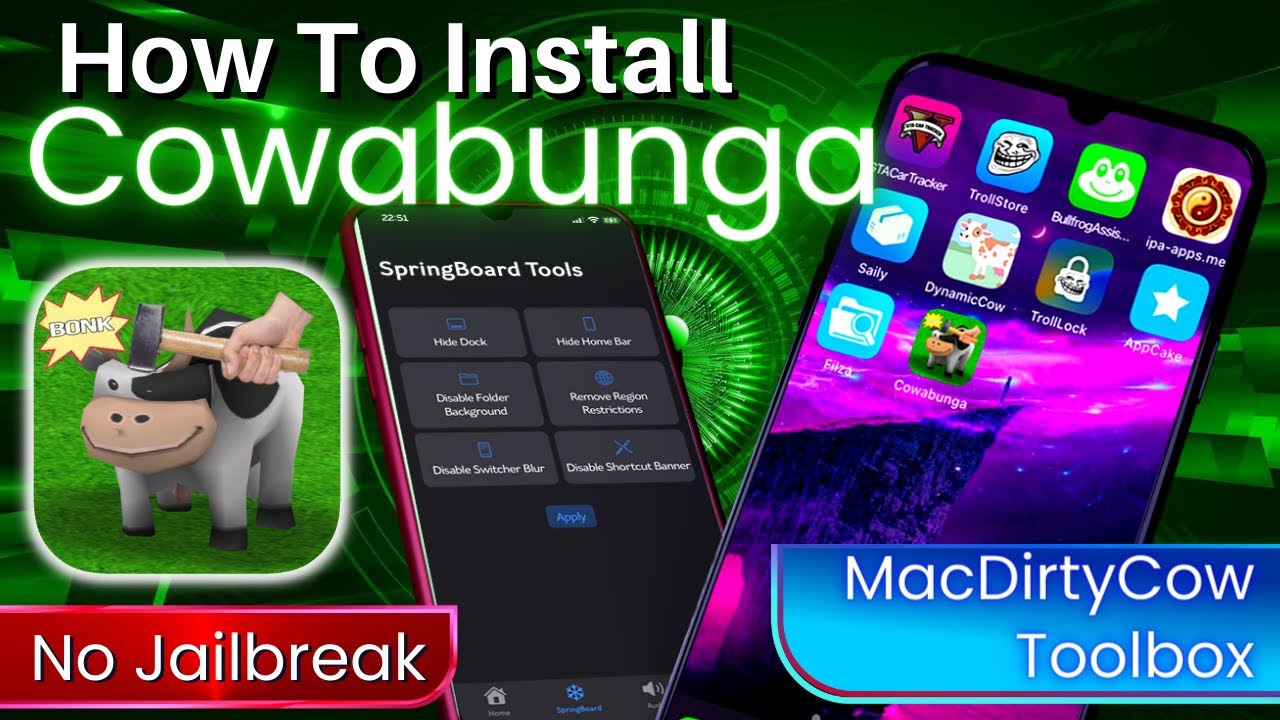 How To Install Cowabunga IPA MacDirtyCow Toolbox via TrollStore |Dirty Cow Tweak Apps [Online No PC]