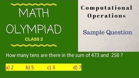 Sample question, Computational Operations, Math Olympiad, Grade-2